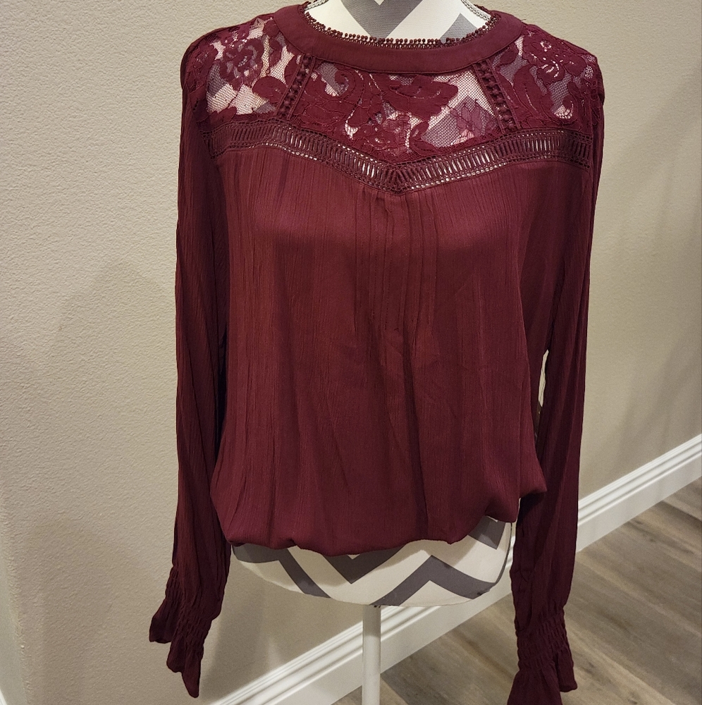 American Rage Wine Blouse